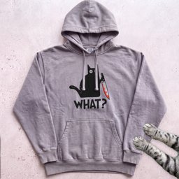 Cat With Knife What Hoodie Gift For Cat Lover