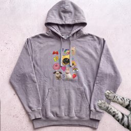 Cute Cats Sticker Collage Hoodie Gift For Cat Lover