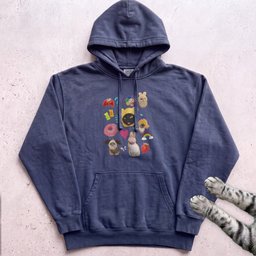 Cute Cats Sticker Collage Hoodie Gift For Cat Lover