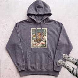 Meowtopia Post Stamp Cat Hoodie Gift For Cat Lover
