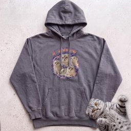 Custom Cat Graphic Hoodie Retro Portraits Personalized Cat Gift For Cat Lover