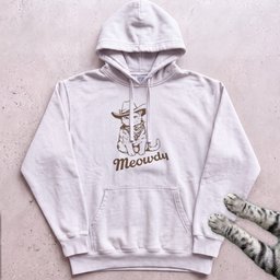 Meowdy Cowboy Cat Hoodie Gift For Cat Lover