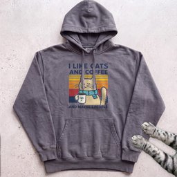 I Like Cats And Coffee Hoodie Gift For Cat Lover