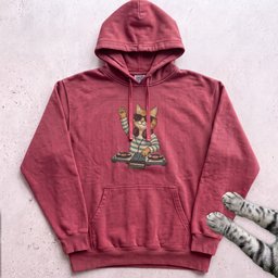 DJ Cat Headphones Hoodie Gift For Cat Lover
