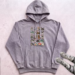 Colorful Kittens Grid Hoodie Gift For Cat Lover