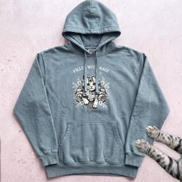 Filled With Rage Cat Hoodie Gift For Cat Lover