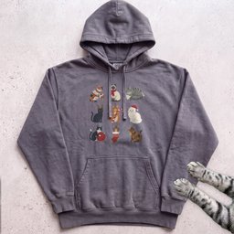Catmas Gathering Cat Hoodie Gift For Cat Lover