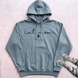 Cat Mom Paw Hoodie Gift For Mom