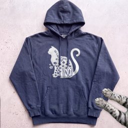 Cat Silhouette Hoodie Gift For Cat Lover