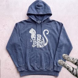 Cat Silhouette Hoodie Gift For Cat Lover