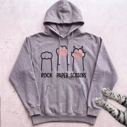 Cat Paw Rock Paper Scissors Hoodie Gift For Cat Lover