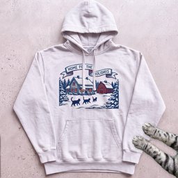 Home For The Holidays Cat Hoodie Gift For Cat Lover