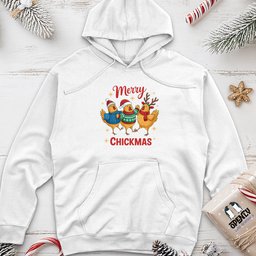Merry Chickmas 2 Unisex Midweight Hoodie