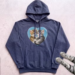 Heart Kittens Hoodie Gift For Cat Lover