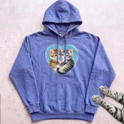 Heart Kittens Hoodie Gift For Cat Lover