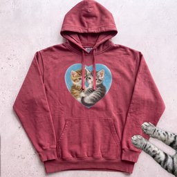 Heart Kittens Hoodie Gift For Cat Lover