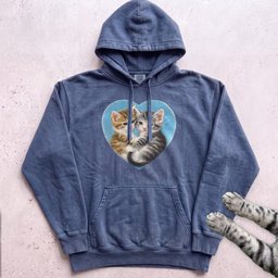 Heart Kittens Hoodie Gift For Cat Lover