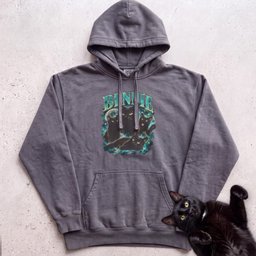 Custom Cat Portrait Hoodie Personalized Cat Moon Graphic Hoodie Gift For Cat Lover