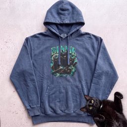Custom Cat Portrait Hoodie Personalized Cat Moon Graphic Hoodie Gift For Cat Lover