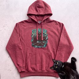 Custom Cat Portrait Hoodie Personalized Cat Moon Graphic Hoodie Gift For Cat Lover