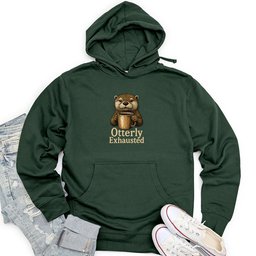 Otterly Exhausted Unisex Midweight Hoodie
