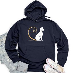 Spiral Cat Unisex Midweight Hoodie