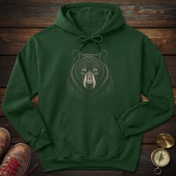 Black Bear Archival Portrait Hoodie Gift For National Park Lover