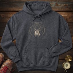 Black Bear Archival Portrait Hoodie Gift For National Park Lover