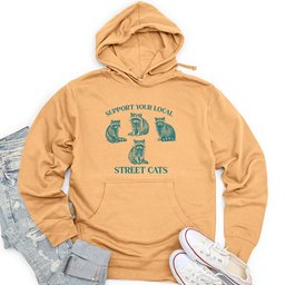 Support Your Local Street Cats Unisex Midweight Hoodie