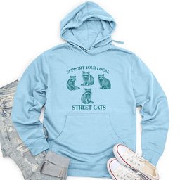 Support Your Local Street Cats Unisex Midweight Hoodie