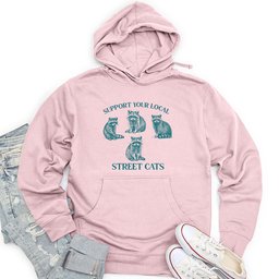 Support Your Local Street Cats Unisex Midweight Hoodie