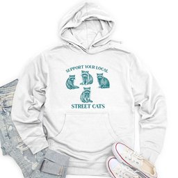 Support Your Local Street Cats Unisex Midweight Hoodie