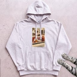 Cat Drinking Coffee Vintage Hoodie Gift For Cat Lover