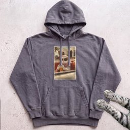 Cat Drinking Coffee Vintage Hoodie Gift For Cat Lover