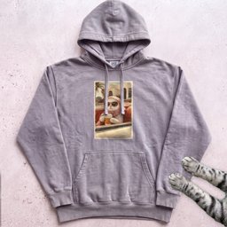 Cat Drinking Coffee Vintage Hoodie Gift For Cat Lover