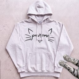 Pawsome Cat Hoodie Gift For Cat Lover
