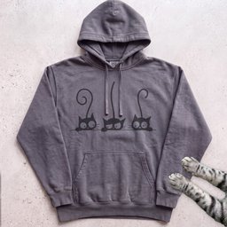 Cute Black Cat Lineup Hoodie Gift For Cat Lover