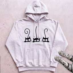 Cute Black Cat Lineup Hoodie Gift For Cat Lover