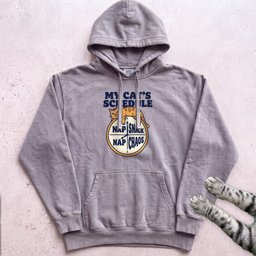 My Cats Schedule Hoodie Gift For Cat Lover