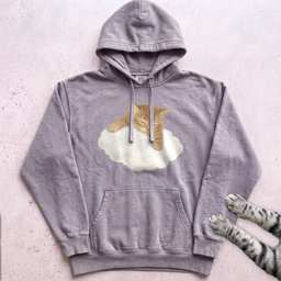 Cat On A Cloud Hoodie Gift For Cat Lover
