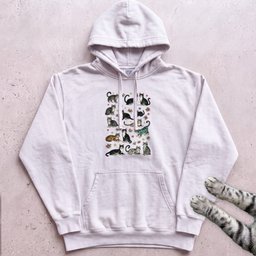 Cat Pattern Hoodie Gift For Cat Lover