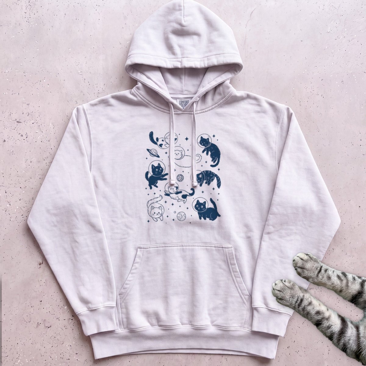 Cosmic Cats Hoodie Gift For Cat Lover