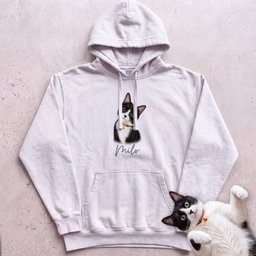 Personalized Cat Hoodie Cat Custom Illustration Hoodie Gift For Cat Lover