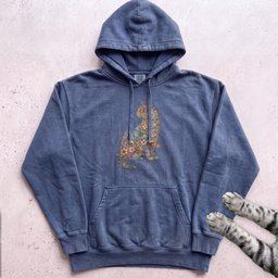 Floral Cat Hoodie Gift For Cat Lover