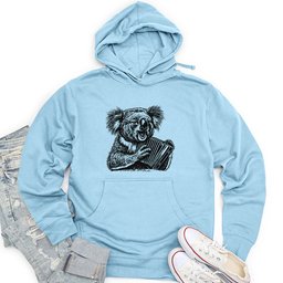 Koala Accordion Melody Unisex Midweight Hoodie