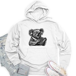 Koala Accordion Melody Unisex Midweight Hoodie