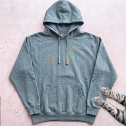 Cat Heartbeat Hoodie Gift For Cat Lover