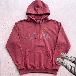 Cat Heartbeat Hoodie Gift For Cat Lover