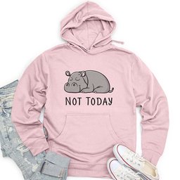 Not Today Hippo Unisex Midweight Hoodie
