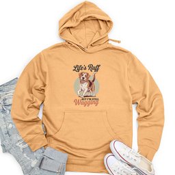 Life’s Ruff—but I’m Still Wagging Unisex Midweight Hoodie